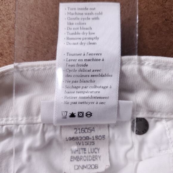 Paige Verdugo Ankle Jeans Women’s 26 White Wash Skinny Stretch Embroidered Denim - Picture 12 of 12